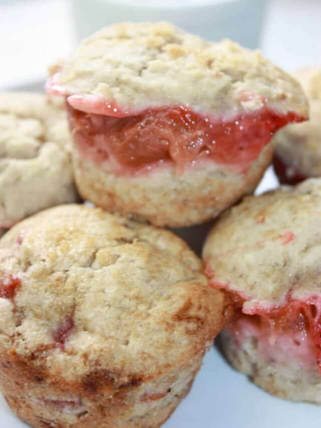 Strawberry Rhubarb Muffins Recipe Gluten Free Kiss Gluten Goodbye