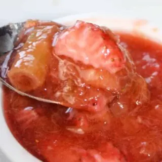 Eat Strawberry Rhubarb Sauce on its own.