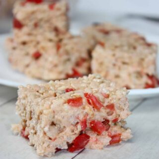 Fruitti Crispy Rice Squares are a quick and easy dessert that make a tasty addition to any dessert tray.