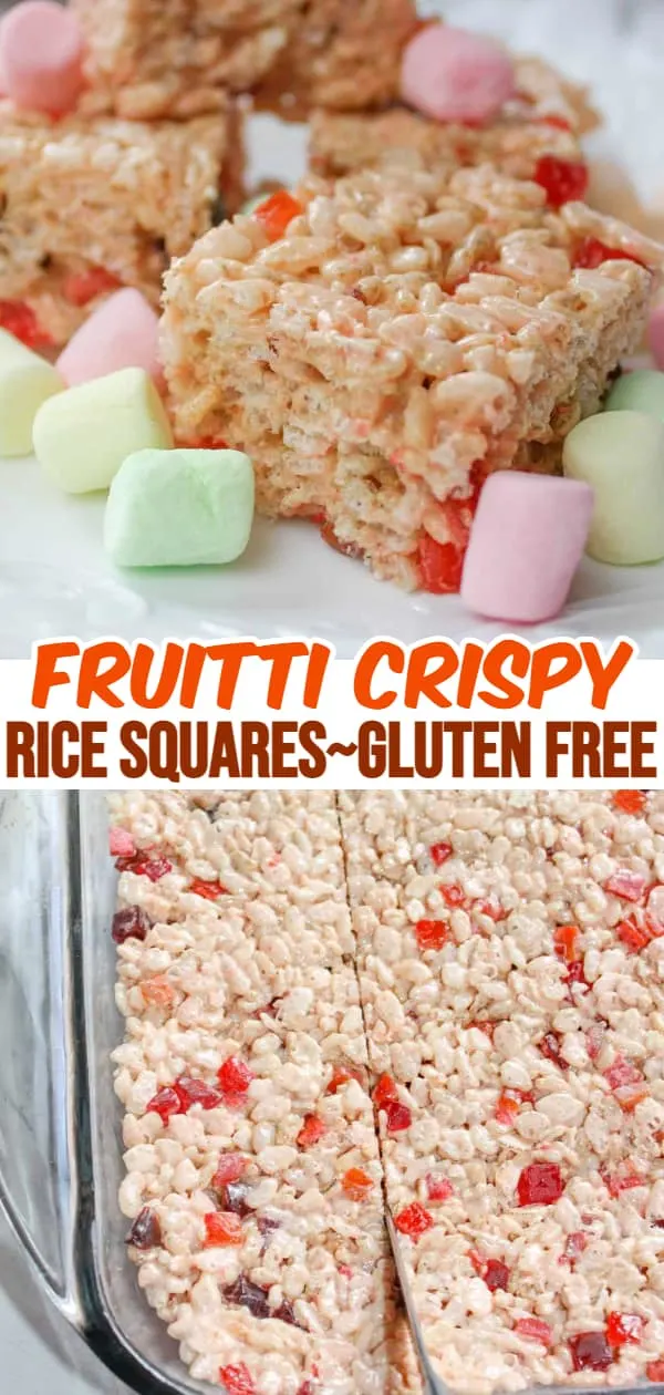 Fruitti Crispy Rice Squares are a quick and easy dessert that make a tasty addition to any dessert tray.