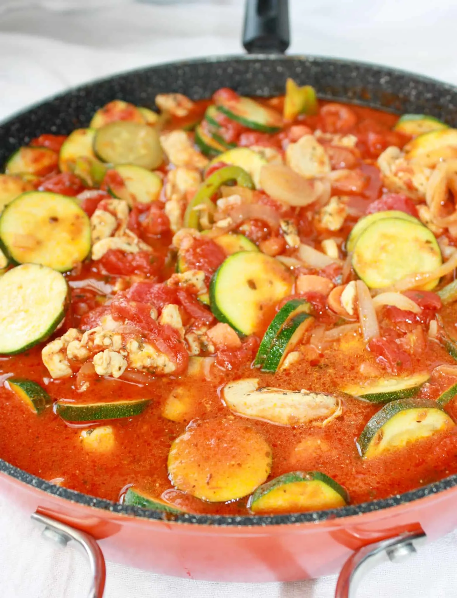 Chicken and Zucchini Skillet Dinner is a nice end of the day meal any time of the year but especially when you have an abundance of zucchini.