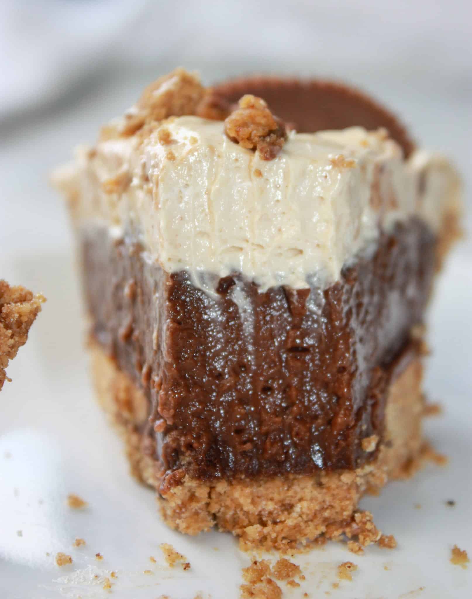 Peanut Butter Cup Pie is an easy dessert recipe that highlights my favourite flavour combination!  The popular mixture of chocolate and peanut butter is popular with both young and old alike.