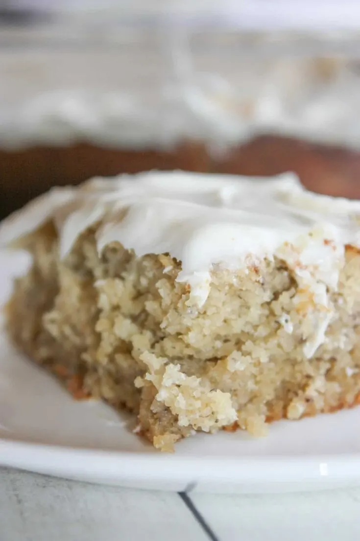 Gluten Free Banana Cake is a great dessert recipe to use up those over ripe bananas sitting on your counter.