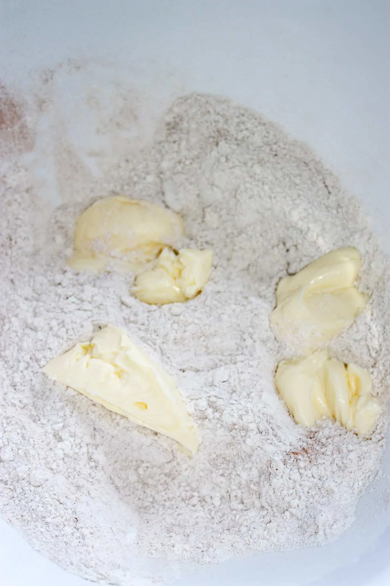 Cutting in the margarine.