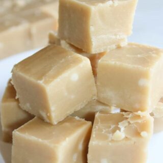Banana Fudge is a smooth, sweet dessert square.  This flavourful candy treat is reminiscent of the marshmallow banana candies I used to eat as a child.