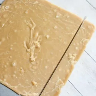 Banana Fudge is a smooth, sweet dessert square.  This flavourful candy treat is reminiscent of the marshmallow banana candies I used to eat as a child.