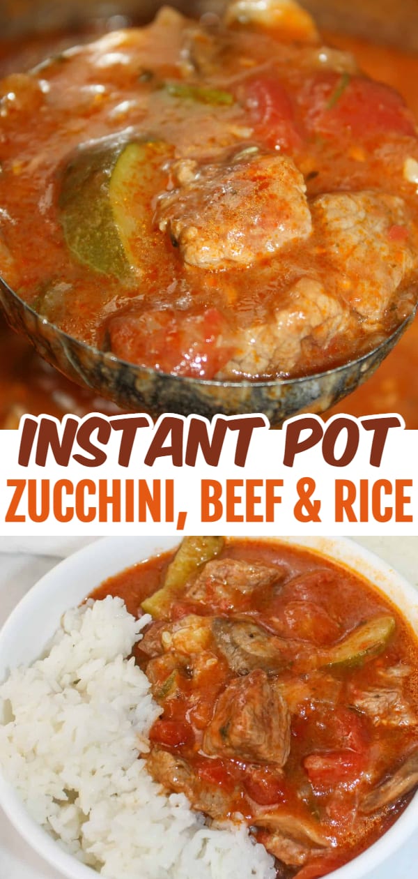 Instant Pot Zucchini & Beef with Rice is the perfect one pot meal as the cooler weather starts to arrive.  This gluten free dinner is a great way to incorporate zucchini which are so abundant at this time of year.
