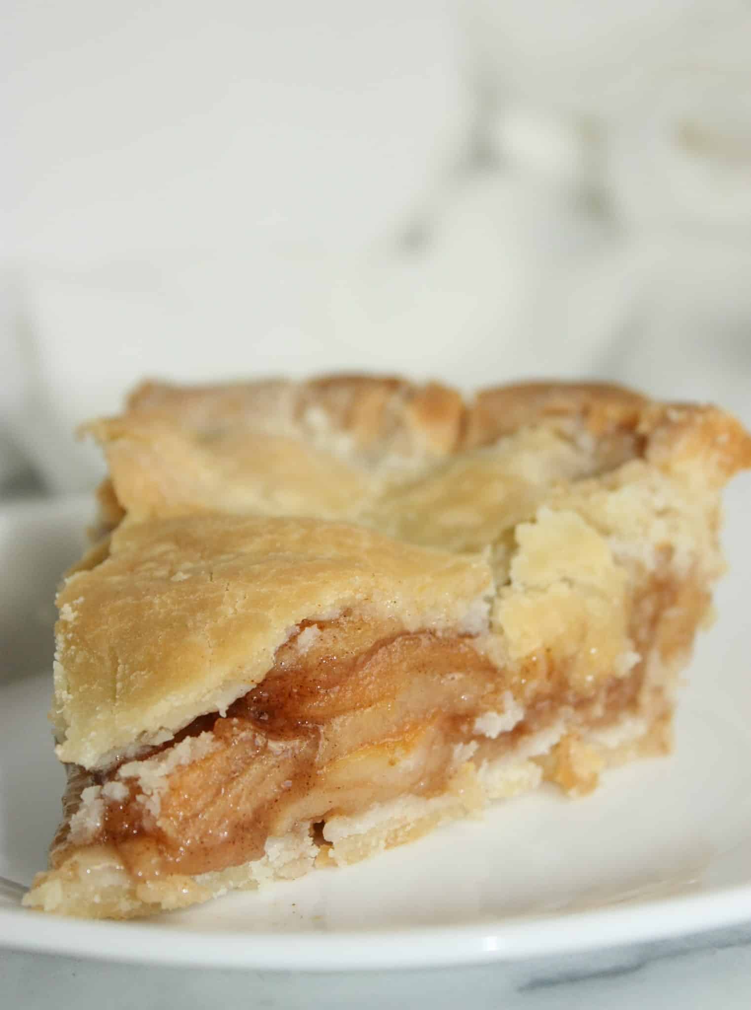Apple Pie is a great way to use up some of our wind fall apples.  I look forward to this tasty dessert every year when the trees are laden with apples.