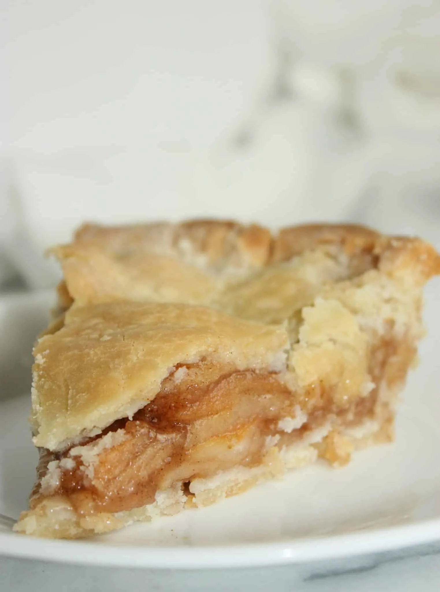 Apple Pie is a great way to use up some of our wind fall apples.  I look forward to this tasty dessert every year when the trees are laden with apples.