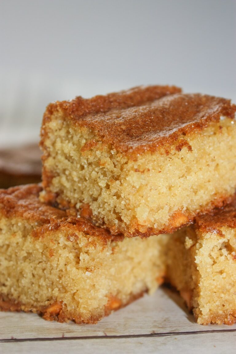 Gluten Free Blondies are a nice alternative to brownies.  These butterscotch flavoured dessert squares are a chewy treat that will be enjoyed by young and old alike.