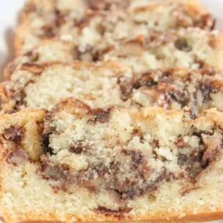 One thing I have missed since going gluten free is apple fritter donuts.  This recipe is not for donuts but this loaf really satisfied my apple fritter craving!