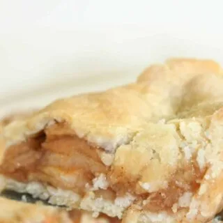 Apple Pie is a great way to use up some of our wind fall apples.  I look forward to this tasty dessert every year when the trees are laden with apples.
