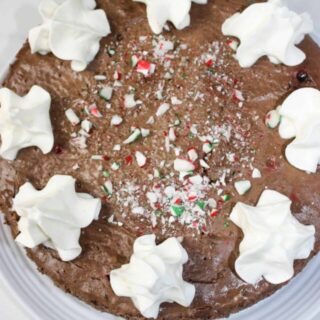 Instant Pot Chocolate Peppermint Cheesecake is a rich and flavourful pressure cooker recipe.  This gluten free and dairy free dessert is definitely a decadent treat for those who need to avoid those ingredients.