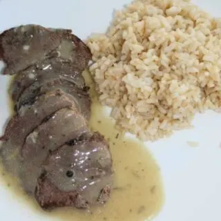 Instant Pot Wild Goose Breasts with Cream Sauce and Brown Rice is a quick and easy one Pot meal that allows for a great presentation of any hunter's bounty.