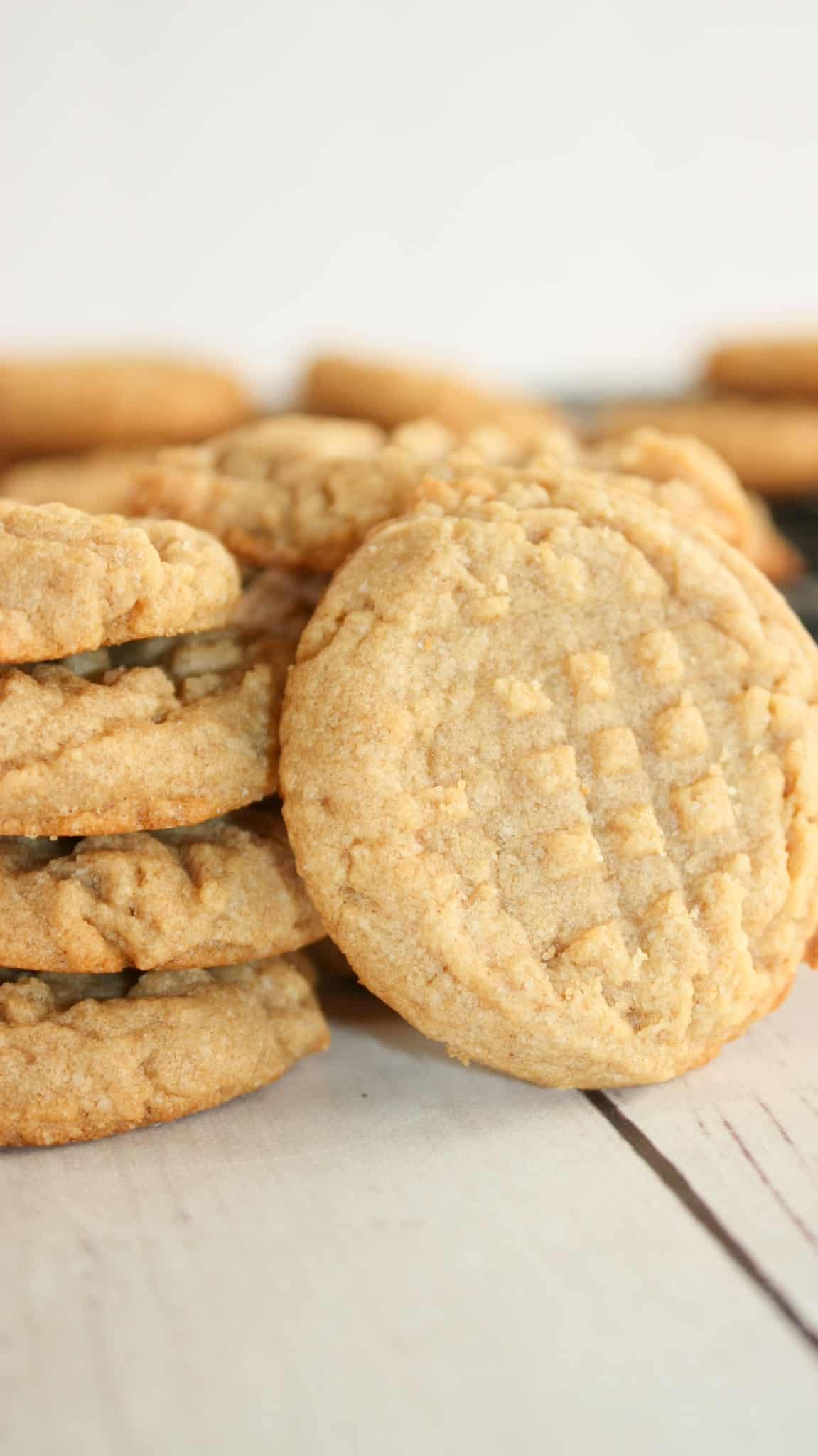 Looking for a quick and easy cookie recipe?  These gluten free Almond Flour Peanut Butter Cookies only use 4 ingredients and really hit the spot!