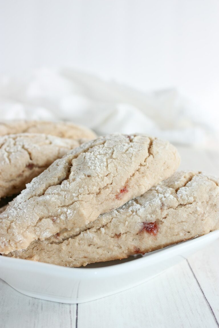 Peanut Butter and Jam Scones are the perfect breakfast companion for your morning coffee.  These gluten free scones will be a hit with young and old alike.