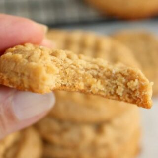 Looking for a quick and easy cookie recipe?  These gluten free Almond Flour Peanut Butter Cookies only use 4 ingredients and really hit the spot!