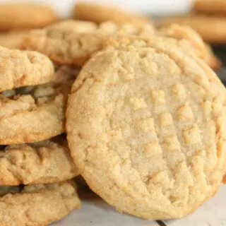 Looking for a quick and easy cookie recipe?  These gluten free Almond Flour Peanut Butter Cookies only use 4 ingredients and really hit the spot!