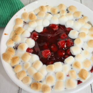 Cherry Good Sweet Potatoes is the perfect side dish for any festive occasion.  This gluten free recipe is loaded with sweet potatoes, cherries and mini marshmallows.