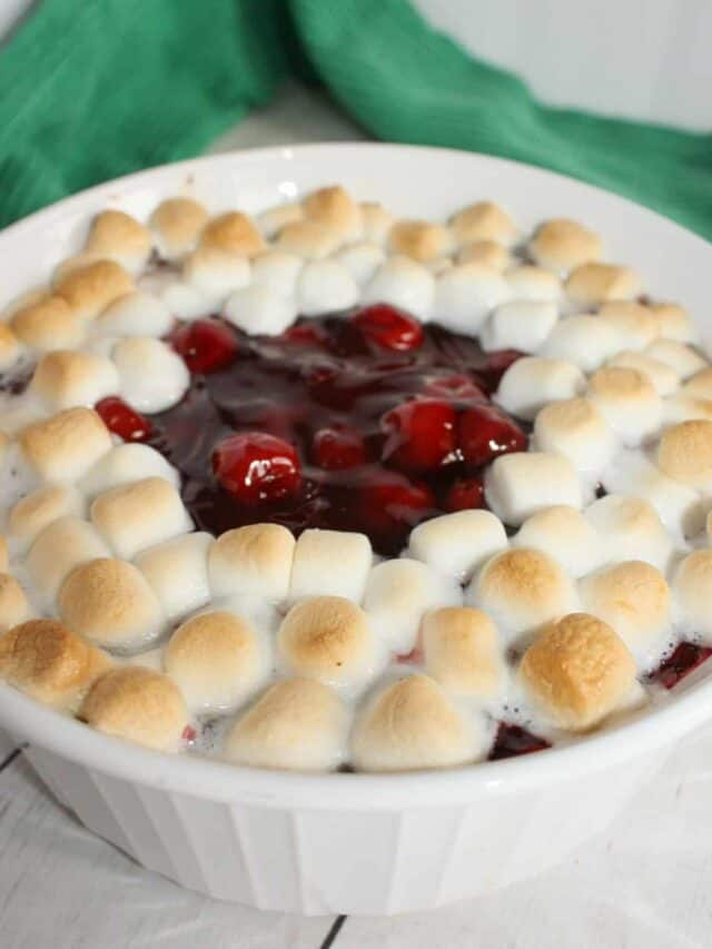 Cherry Good Sweet Potatoes is the perfect side dish for any festive occasion.  This gluten free recipe is loaded with sweet potatoes, cherries and mini marshmallows.