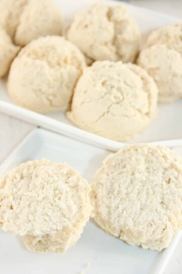 These Gluten Free Biscuits are a nice, fluffy bread recipe that is easy and quick to make.