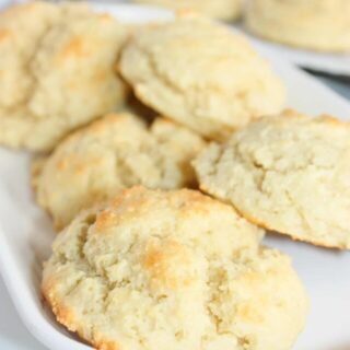 Looking for a quick gluten free biscuit recipe?  These Almond Flour Biscuits are the perfect choice.  This easy bread recipe makes a nice fluffy biscuit.
