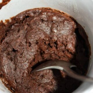 This fudgy chocolate Mug Brownie is a delicious and easy single serving dessert recipe.