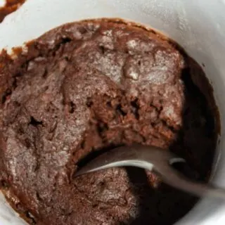 This fudgy chocolate Mug Brownie is a delicious and easy single serving dessert recipe.