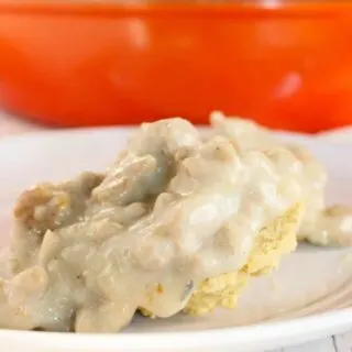 Gluten Free Biscuits and Gravy makes a hearty breakfast any day of the week.  This versatile recipe does not need to be limited to breakfast and we enjoy it for lunch or dinner as well.
