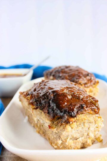 Air Fryer Meatloaf Salsa Verde is the perfect dinner recipe any night of the week. This gluten free meatloaf option is loaded with flavour and topped with a delicious sauce