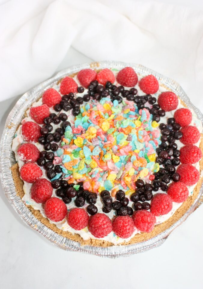 No Bake Fruity Pebbles Cheesecake Kiss Gluten Goodbye