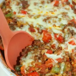 Undone Stuffed Peppers Casserole is a quick and easy dinner choice, created with ingredients that are staples in many people's cupboards.