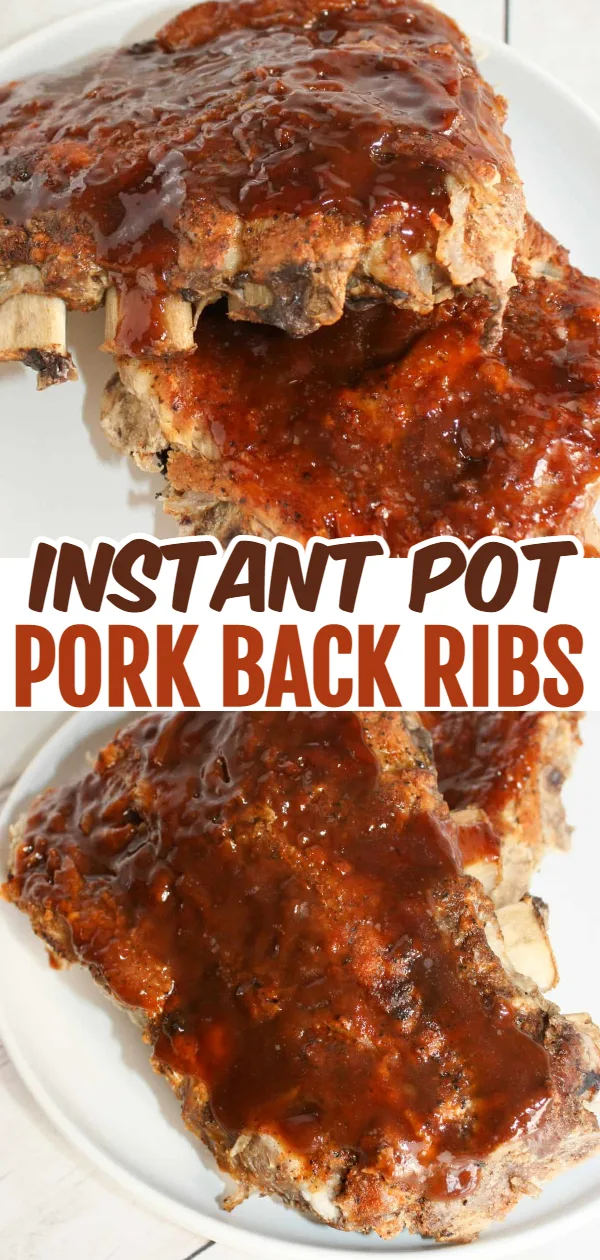 Instant Pot Ribs is a decadent fall off the bone dinner recipe.  Rubbed with spices and smothered in sauce, these gluten free pork ribs are sure to please the palate.