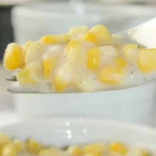 Gluten Free Creamed Corn is a quick side dish that can easily be whipped up on a busy week night. &nbsp;This dairy free version uses gluten free flour as a thickener.
