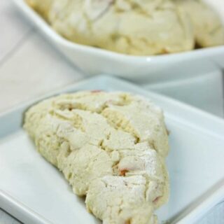 Baking up a quick batch of Rhubarb Scones is a great way to complement your coffee or tea any time of the day.