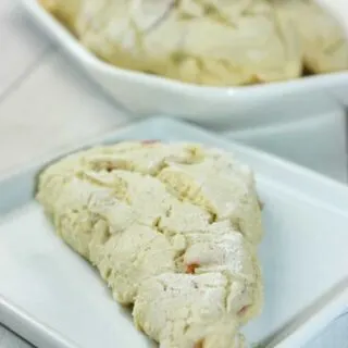 Baking up a quick batch of Rhubarb Scones is a great way to complement your coffee or tea any time of the day.
