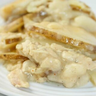Tuna Potato Casserole is an easy week night dinner recipe.  Add your favourite vegetable as a side for this layered casserole and you will have a complete meal.