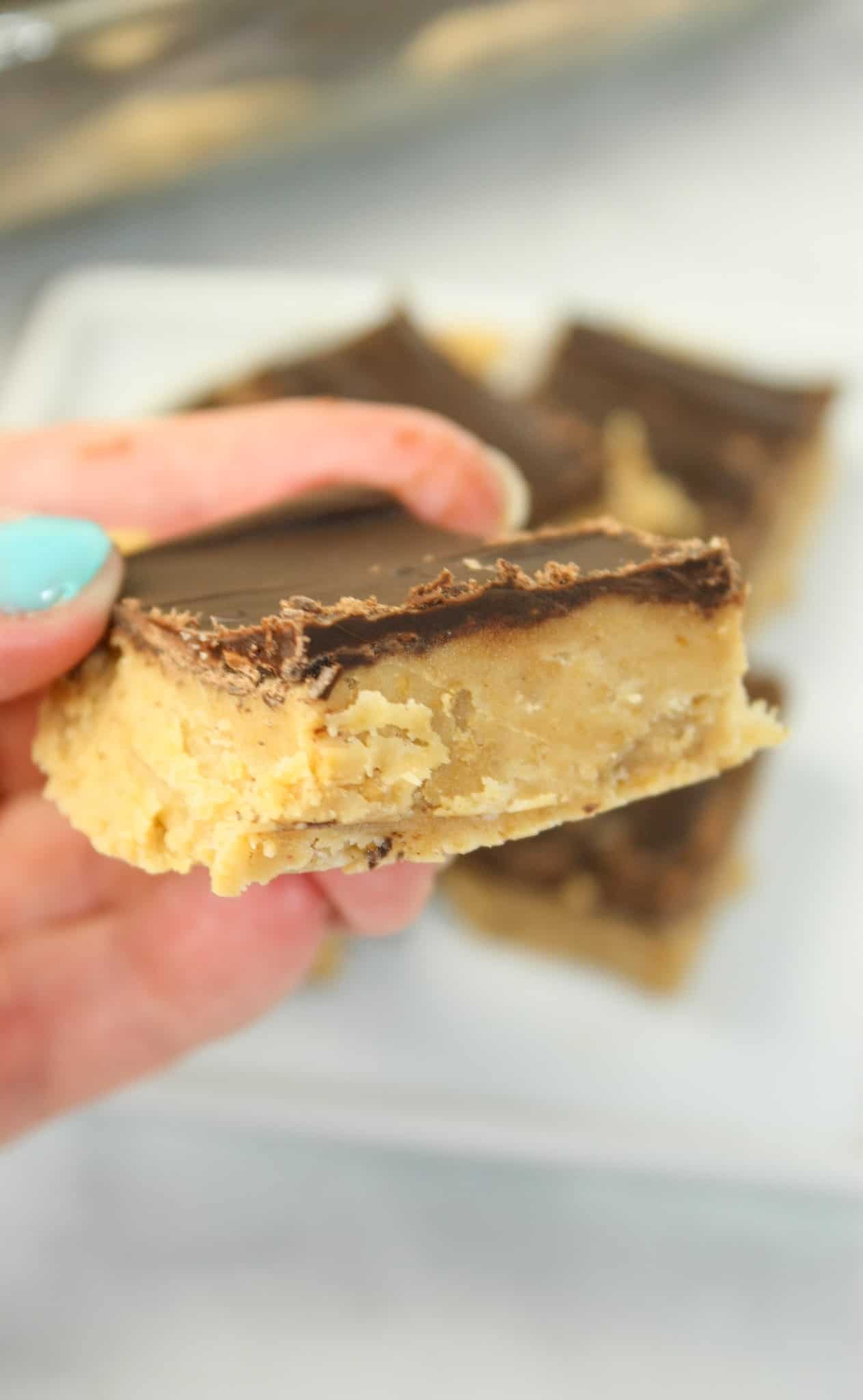 Peanut Butter Cup Squares is a family favourite dessert recipe in our home!  I made some adjustments for this gluten free version so that I could once again enjoy this square recipe and no one noticed the difference!