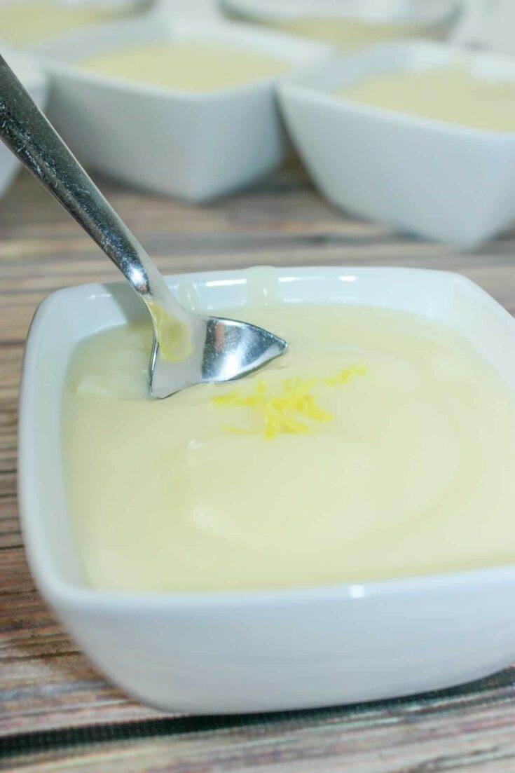 Creamy Lemon Pudding is a light and refreshing dessert.  This quick to prepare recipe is easily made dairy free with the use of almond milk.
