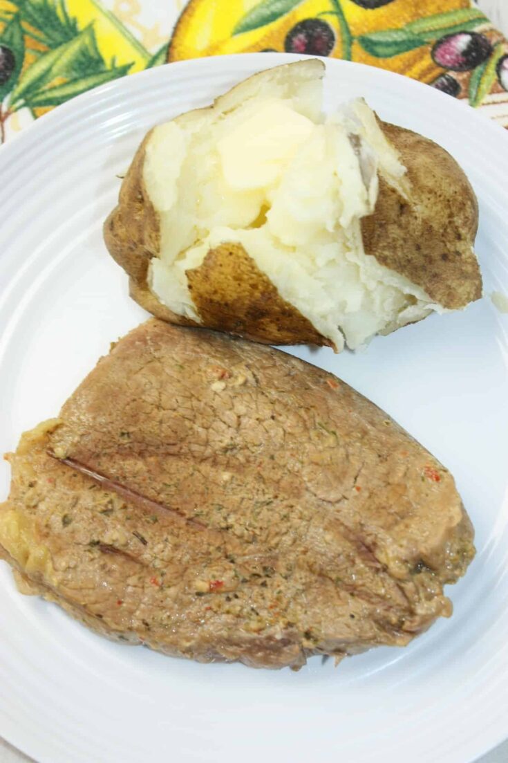 Instant Pot Steak and Potatoes is an easy pressure cooker recipe. This naturally gluten free dinner just needs the addition of your favourite side.