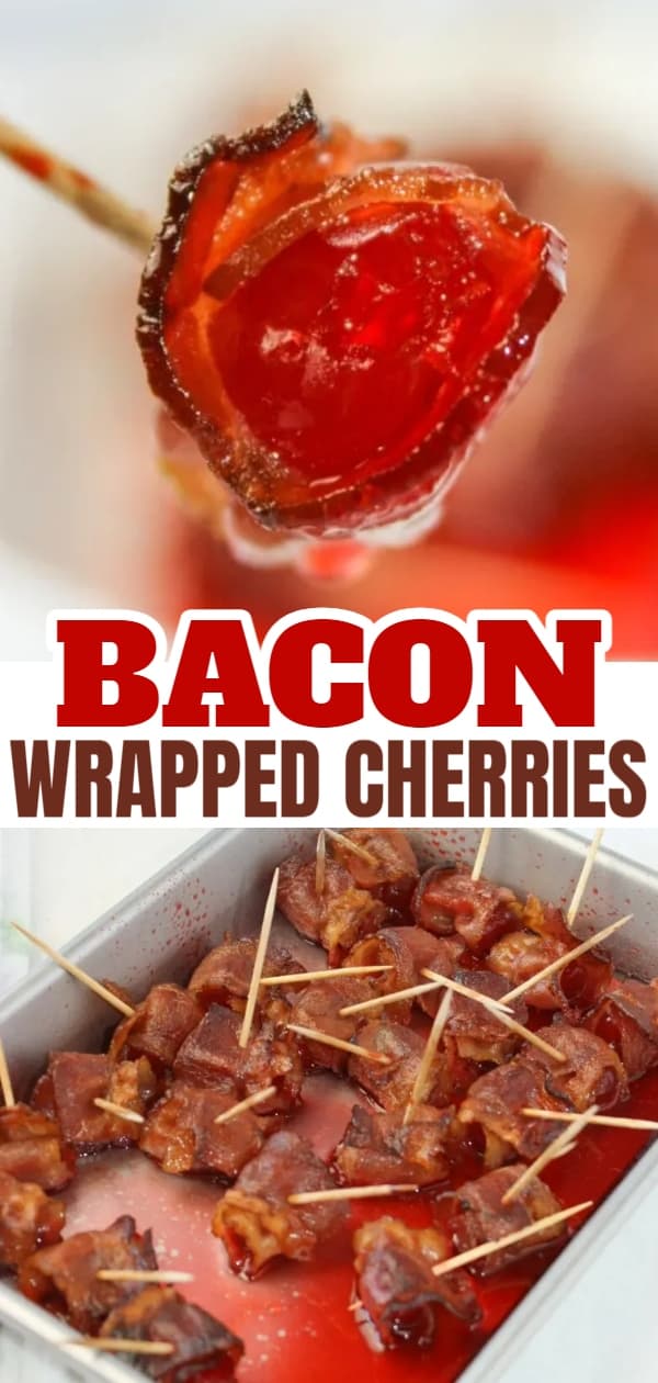 Bacon Wrapped Cherries are one of the easiest and tastiest appetizers to make.  All you need is a jar of maraschino cherries and some gluten free bacon.