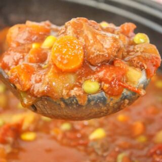 Beef stew is a staple in our home during the cooler months.  This Crock Pot version, of a healthy dinner, is great to come home to at the end of the day.