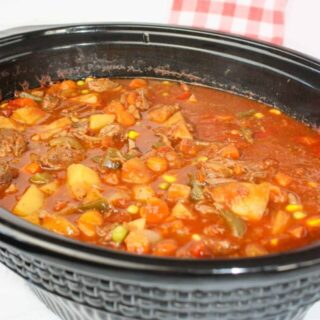 Beef stew is a staple in our home during the cooler months.  This Crock Pot version, of a healthy dinner, is great to come home to at the end of the day.