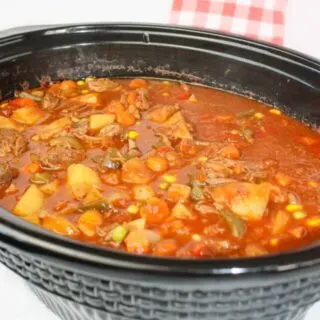 Beef stew is a staple in our home during the cooler months.  This Crock Pot version, of a healthy dinner, is great to come home to at the end of the day.