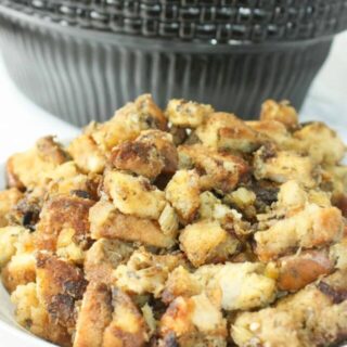 This Crock Pot Stuffing is the perfect side dish for your holiday turkey or whenever you serve up chicken.