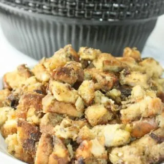 This Crock Pot Stuffing is the perfect side dish for your holiday turkey or whenever you serve up chicken.