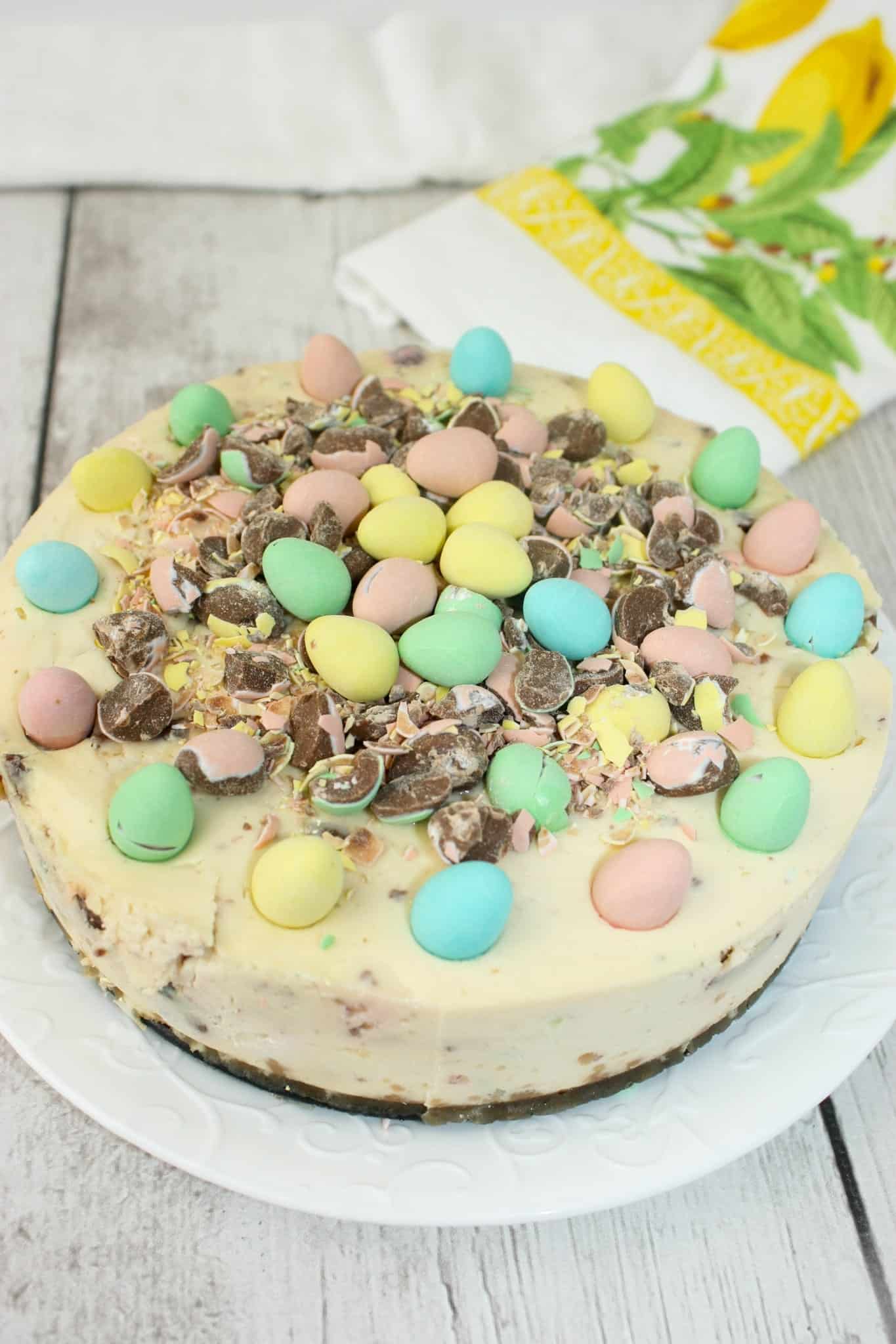 Instant Pot Mini Egg Cheesecake is a delicious and festive pressure cooker recipe.  This dessert is pleasing to the palate and the eyes!  It is perfect for Easter, or to use up some Easter treats later on.