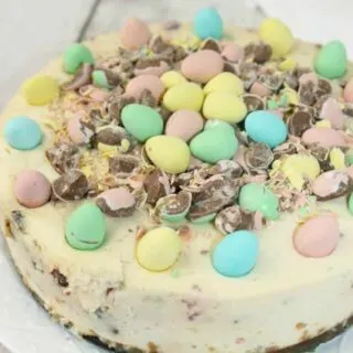 Instant Pot Mini Egg Cheesecake is a delicious and festive pressure cooker recipe.  This dessert is pleasing to the palate and the eyes!  It is perfect for Easter, or to use up some Easter treats later on.