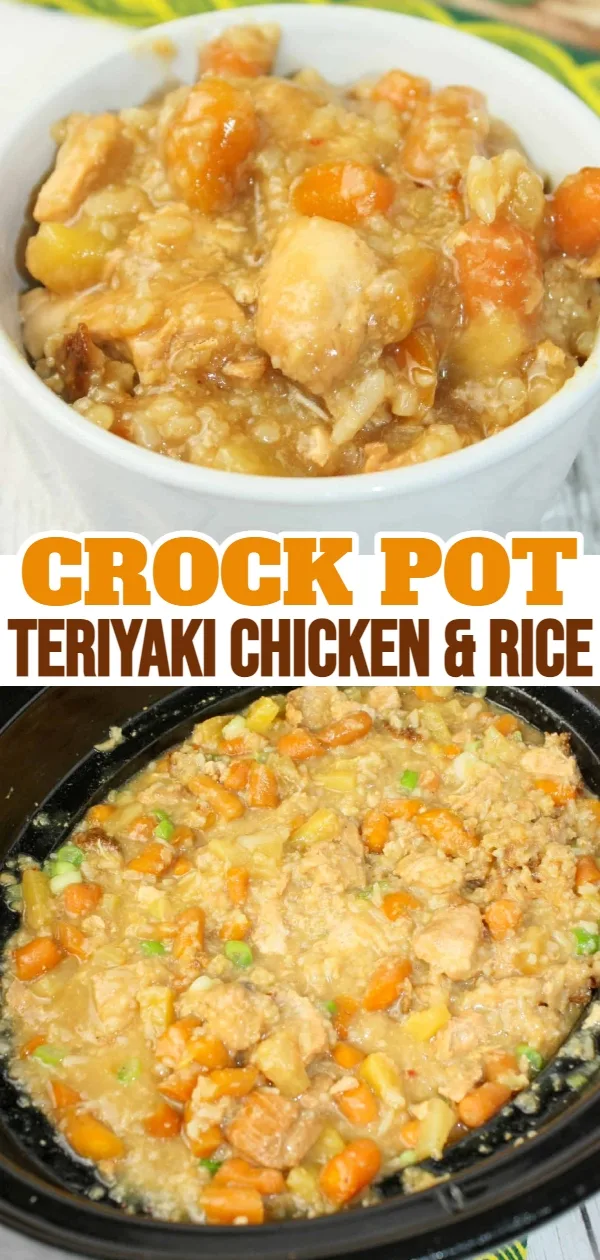 Crock Pot Teriyaki Chicken and Rice is an easy slow cooker recipe for any time of the year.  This one pot dinner is a complete meal for any day of the week.