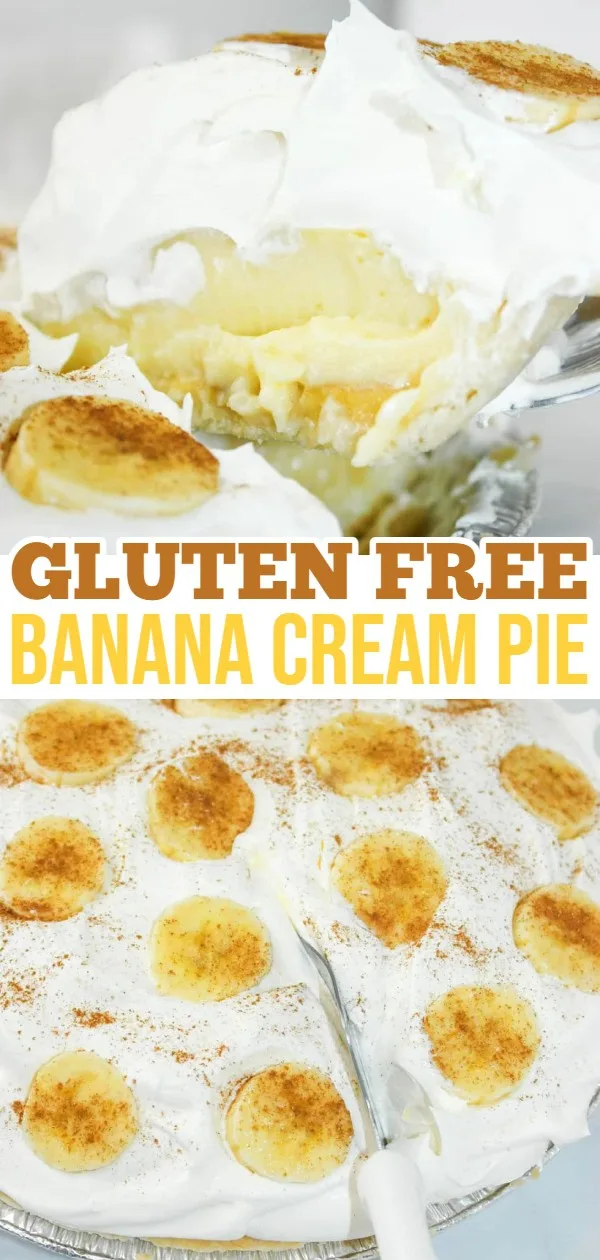 This Gluten Free Banana Cream Pie was a delicious treat for me, as well as for those without any intolerances.  Layers of banana, custard filling and Cool Whip topping, contribute to the creaminess of this dessert. 